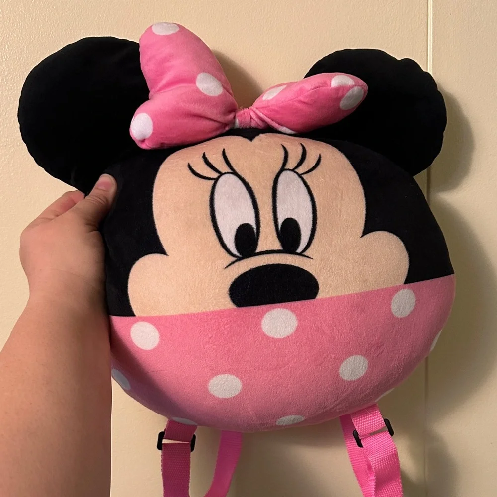 Disney Minnie Mouse Pink and Black Kids Backpack - Picture 9 of 10